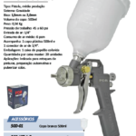 PRO-500 Pistola de Pintura Gravidade Bico 1,5mm
