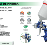 MAGIC 3 Pistola Pintura HVLP 1,7mm 600ml MAGIC