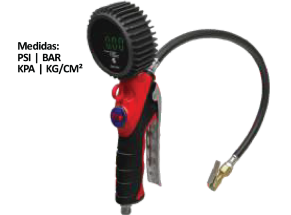 PRO-222 Calibrador de Pneu c/ manôm. digital e visor de pressão