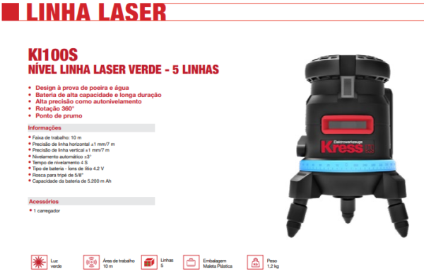 KL100 NÍVEL LASER KRESS - Image 2