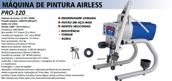 PRO-120  Máquina de Pintura Airless 1,2HP/900W - Image 2