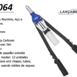 PRO-3064 Rebitador de Repuxo Manual tipo Alavanca 21" acompanha 5 bicos