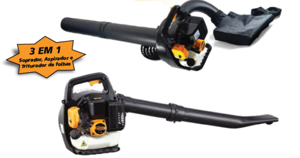 GBV26E  Sopro - Aspirador Gasolina 25,4cc - Motor 0,95cv -        2 Tempos - com Triturador de Folhas