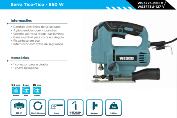 WS3773U Serra Tico Tico 550W - 127V - Image 2